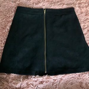 Suede black skirt